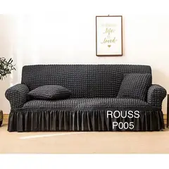 ANGELES DEL HOGAR - Fundas Para Sofa Cubresillones Texturisado cuadrille 4 cuerpos Gris Oscuro