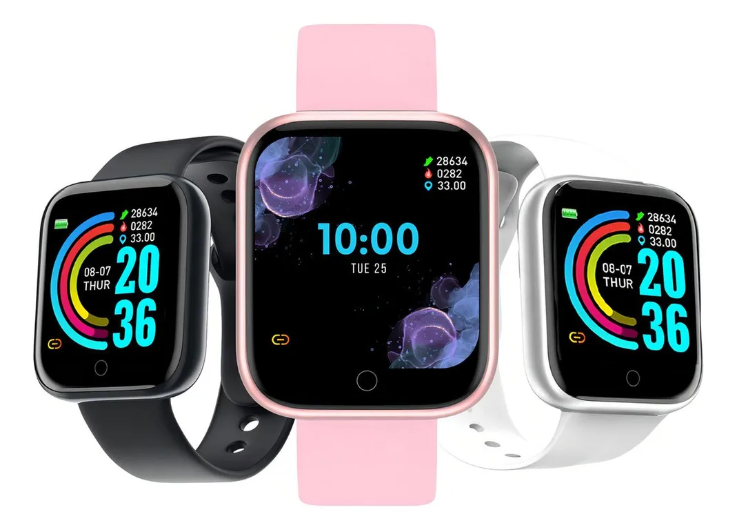 Reloj Inteligente Smartwatch Smart Bracelet D20 1 1.3 Rosado