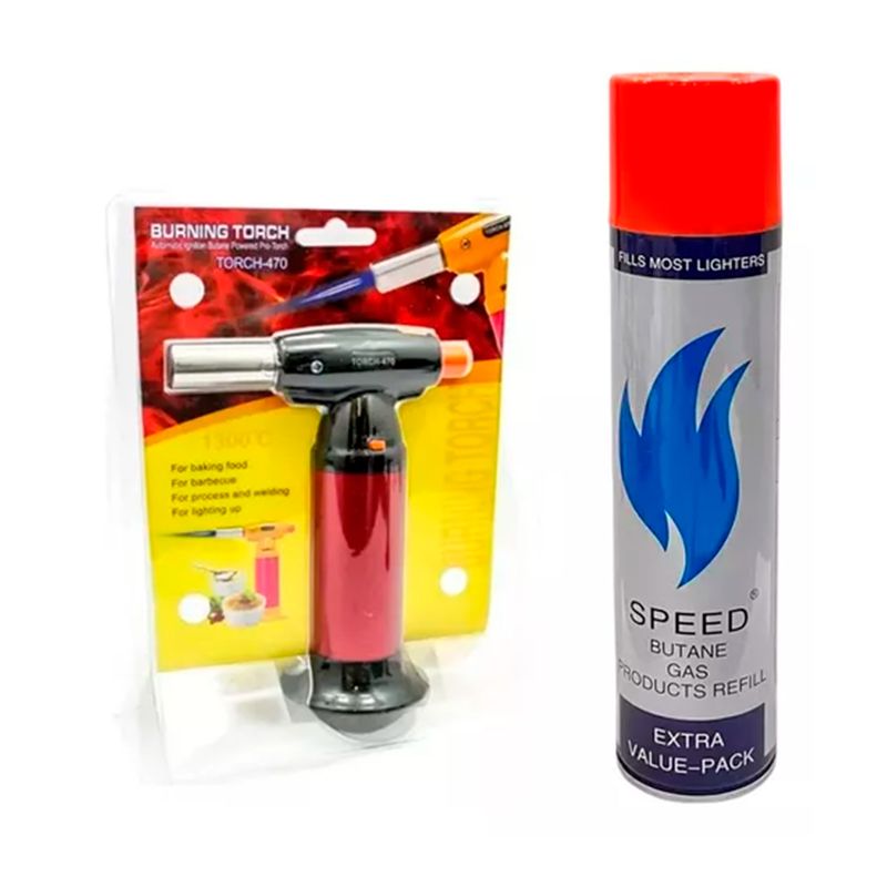 GENERICO - Soplete Flambeador 1300° + Gas