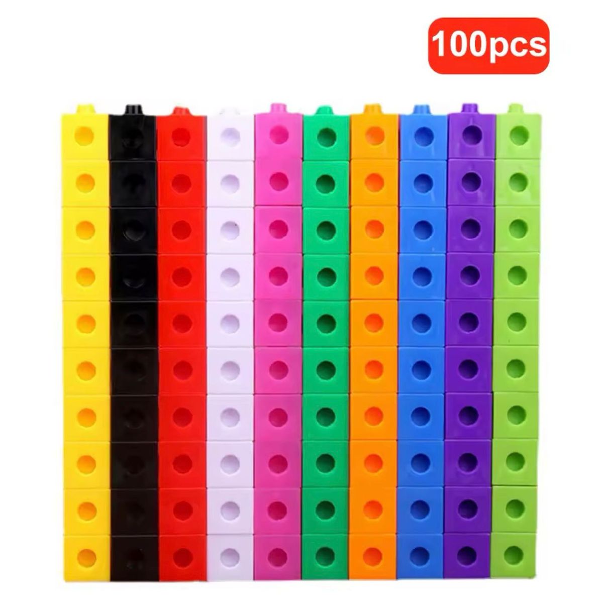 GENERICO - BLOQUES CONECTORES UNIFLIX ENCAJE MULTICOLOR NIÑOS 100PZS