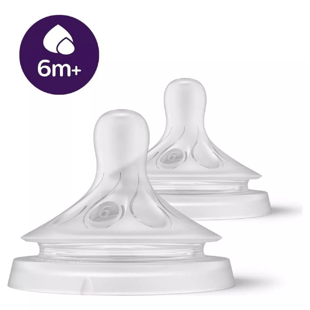 AVENT - Set 2 Tetinas Natural response Avent Flujo Espeso 6m+