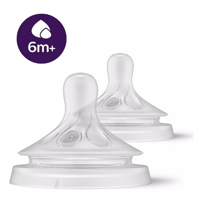 AVENT - Set 2 Tetinas Natural response Avent Flujo Espeso 6m+