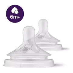 AVENT - Set 2 Tetinas Natural response Flujo Espeso 6m+