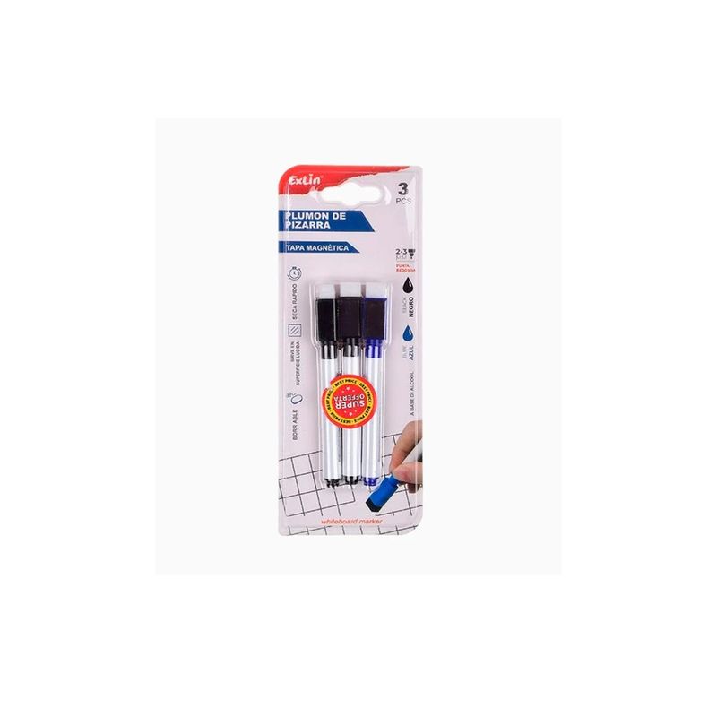 GENERICO - Marcador de Pizarra Magnética 3pcs