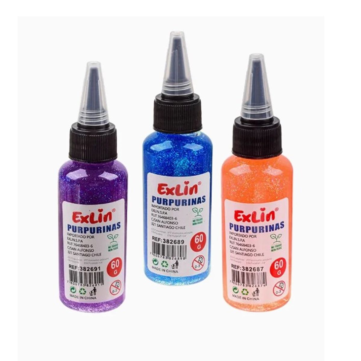 GENERICO - Purpurinas Glitter de Colores 12x33cm