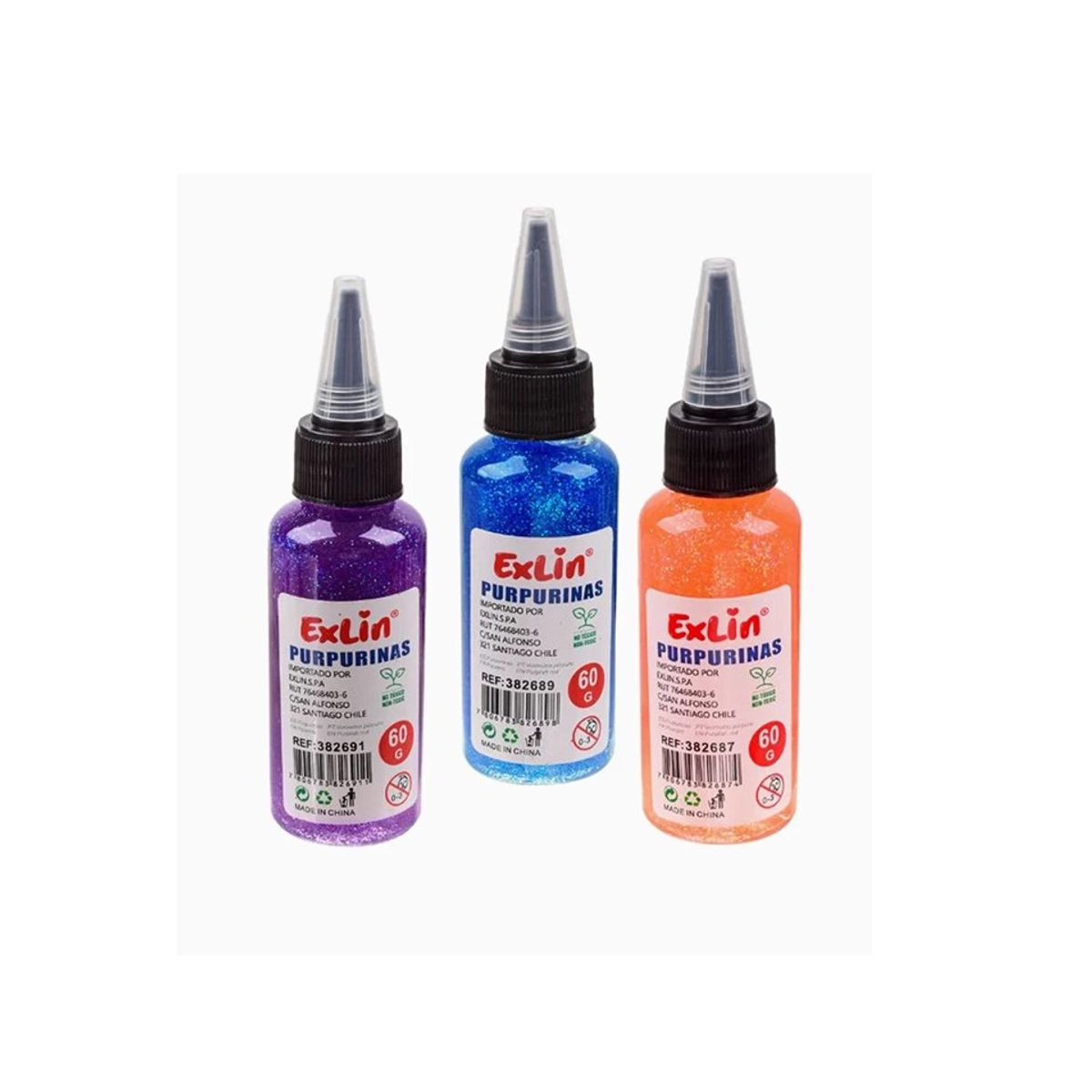 GENERICO - Purpurinas Glitter de Colores 12x33cm