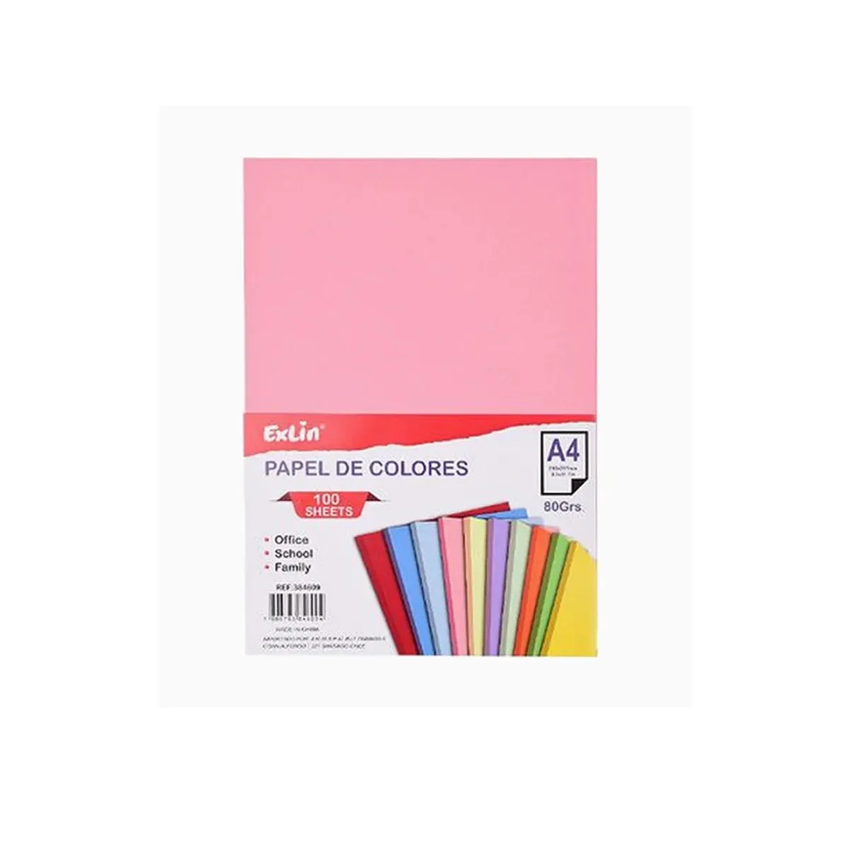 GENERICO - Resma de Papel Color Rosa 21cm x 297cm