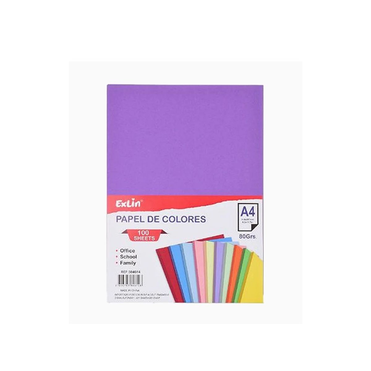 GENERICO - Resma de Papel Color Morado Oscuro 21x29,7cm