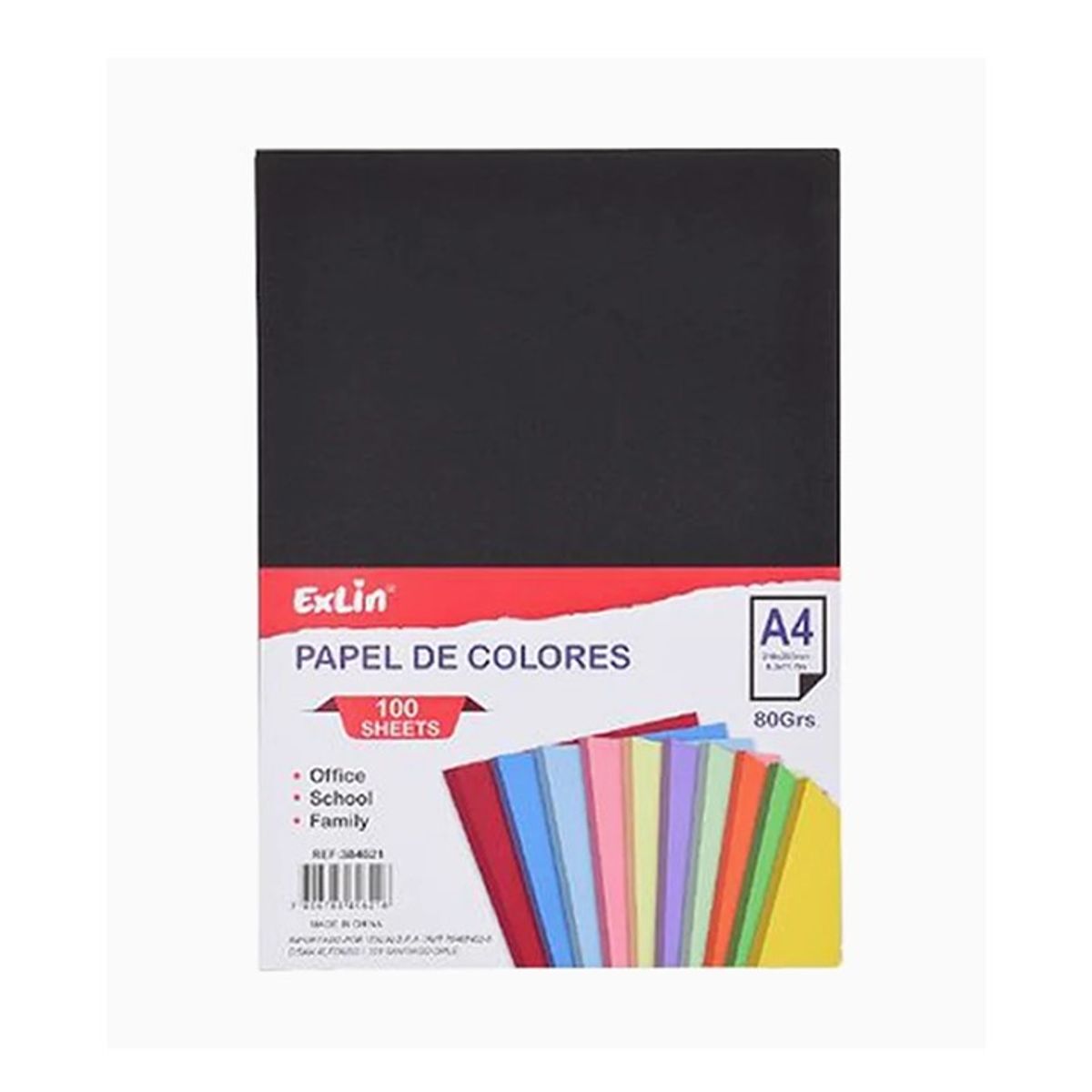 GENERICO - Resma de Papel Color Negro 21cm x 297cm