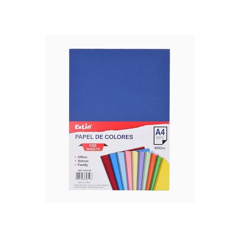 GENERICO - Resma de Papel Color Azul Zafiro 21cm x 297cm