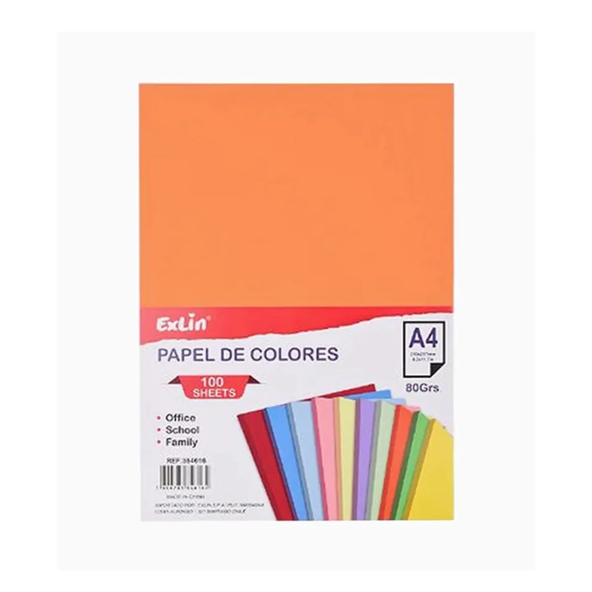 GENERICO - Resma de Papel Color Naranja 21cm x 297cm