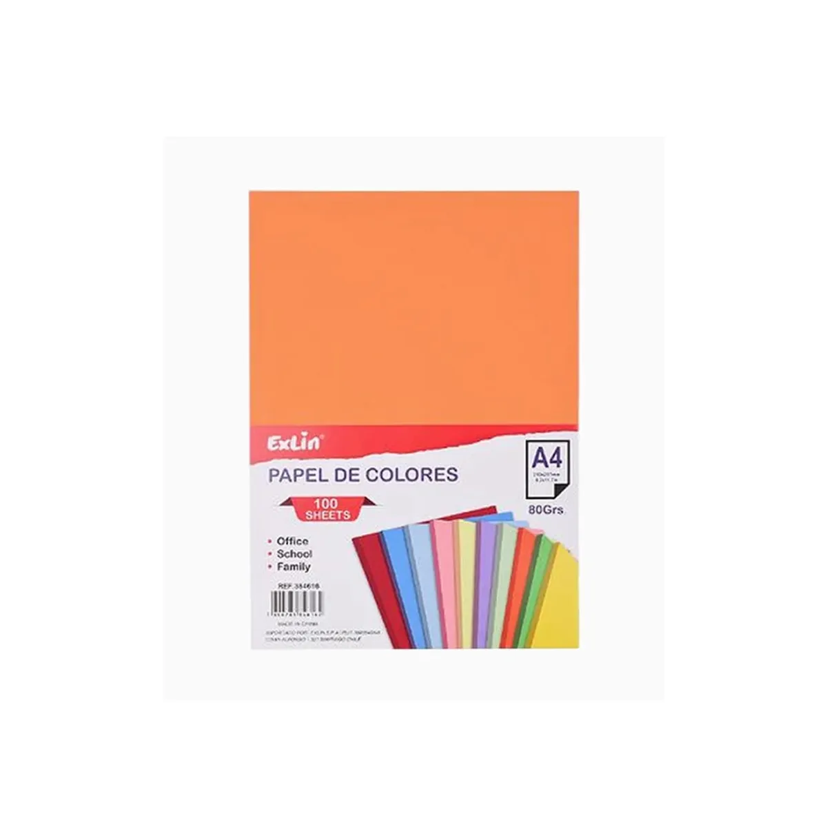 GENERICO - Resma de Papel Color Naranja 21cm x 297cm