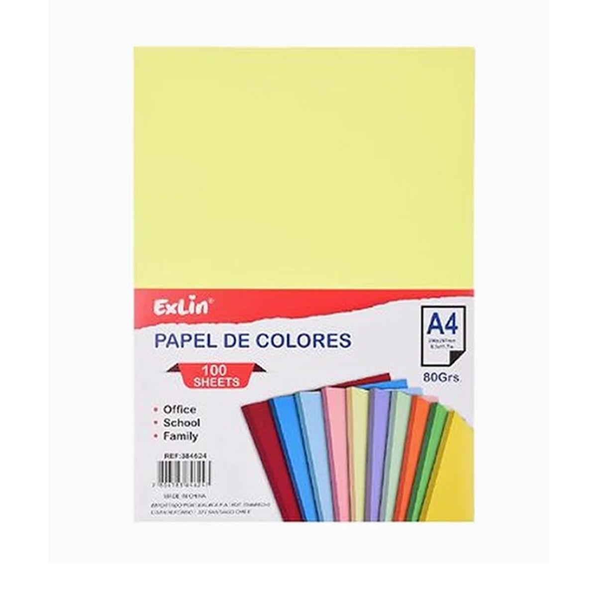 GENERICO - Resma de Papel Color Amarillo Fluorescente 21cm x 29,7cm