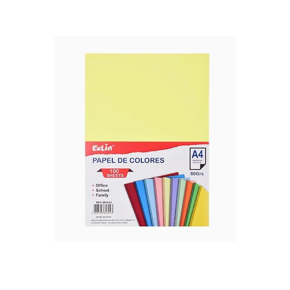 GENERICO - Resma de Papel Color Amarillo Fluorescente 21cm x 29,7cm