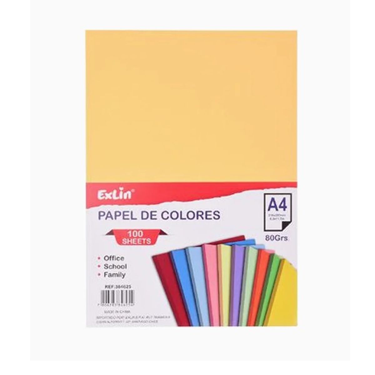 GENERICO - Resma de Papel Color Naranja Fluorescente 21cm x 297cm