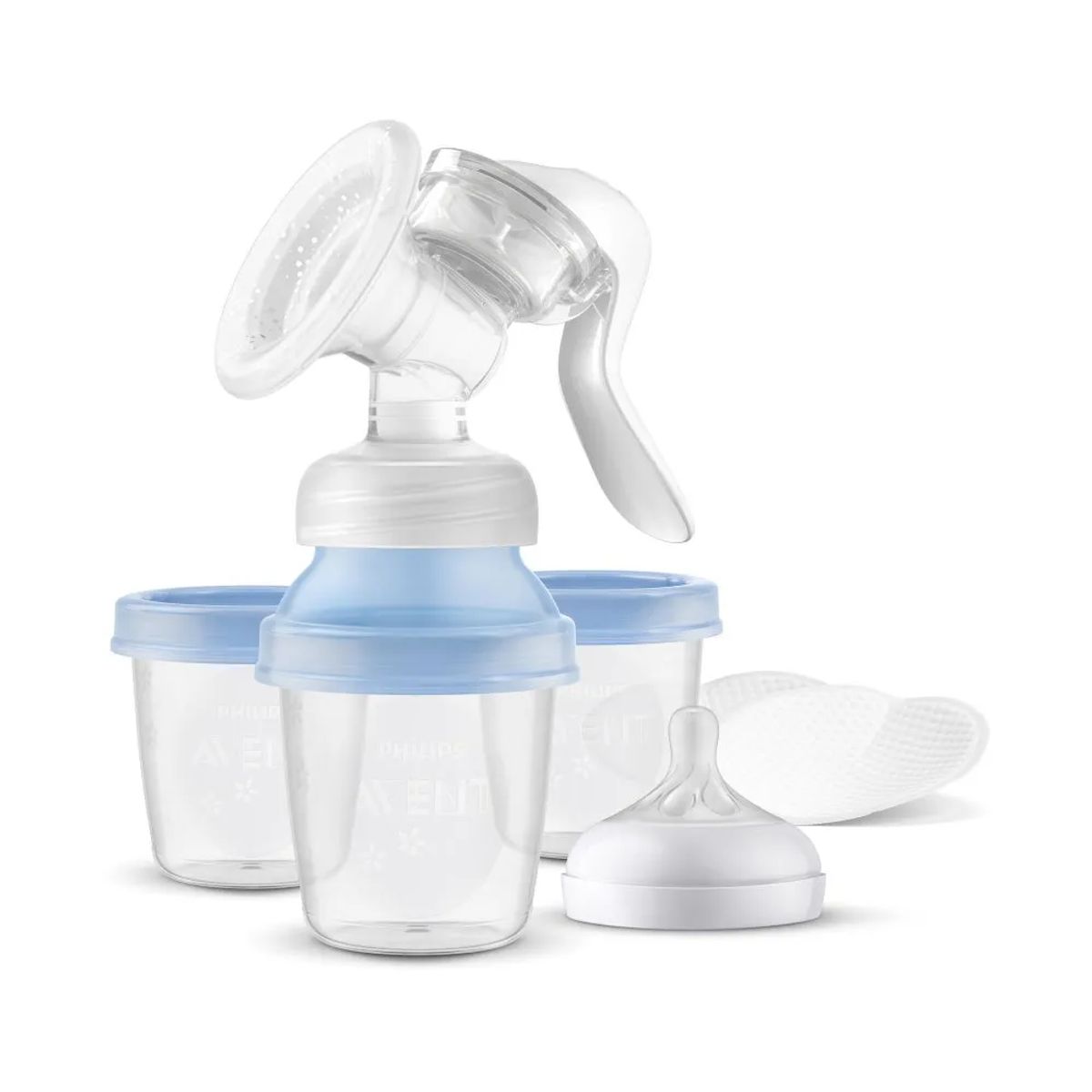 PHILIPS AVENT - Extractor Manual + Vasos de almacenamiento Avent SCF43013