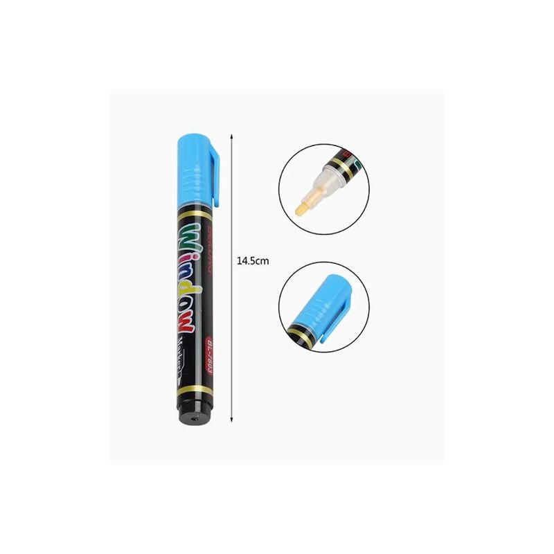 GENERICO - Resaltador de Vidrio Punta Redonda Azul Cielo 1 pcs