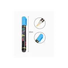 GENERICO - Resaltador de Vidrio Punta Redonda Azul Cielo 1 pcs