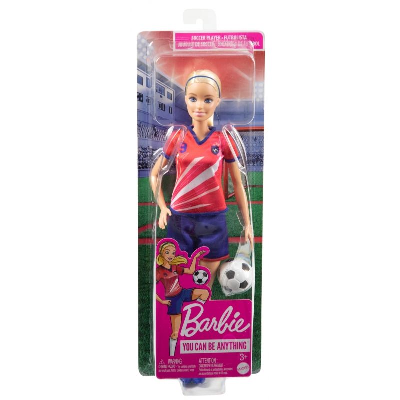 MATTEL - MATTEL HCN17 MUÑECA JUGADORA DE FUTBOL PLAYERA ROJA BARBIE