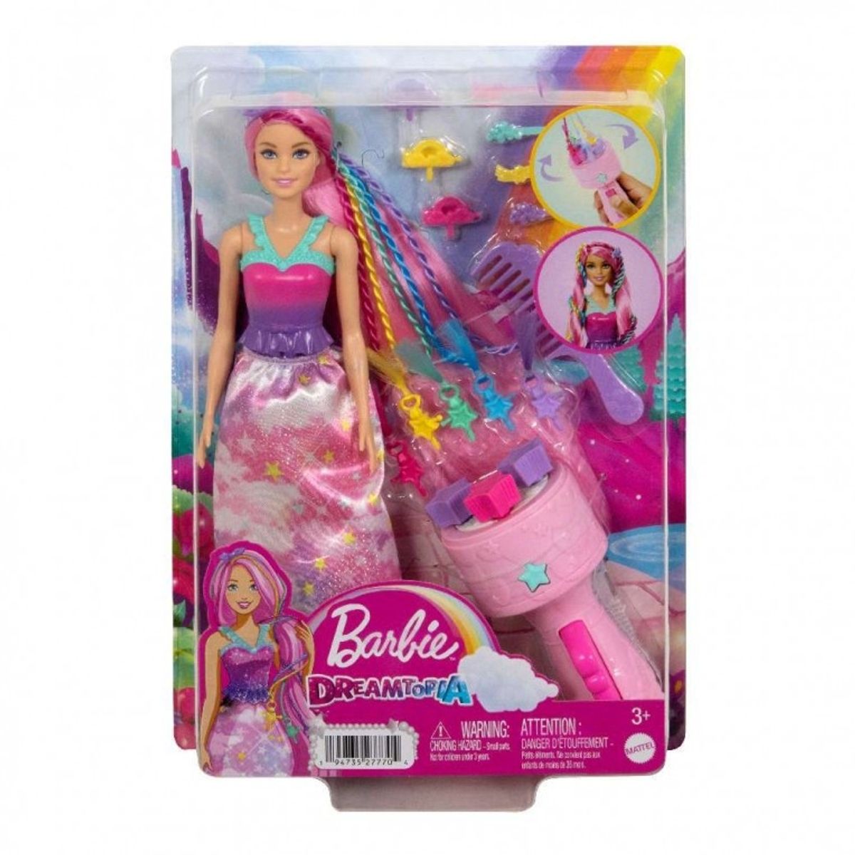 MATTEL - MATTEL JCW55 BARBIE FANTASIA MUÑECA TRENZAS MAGICAS