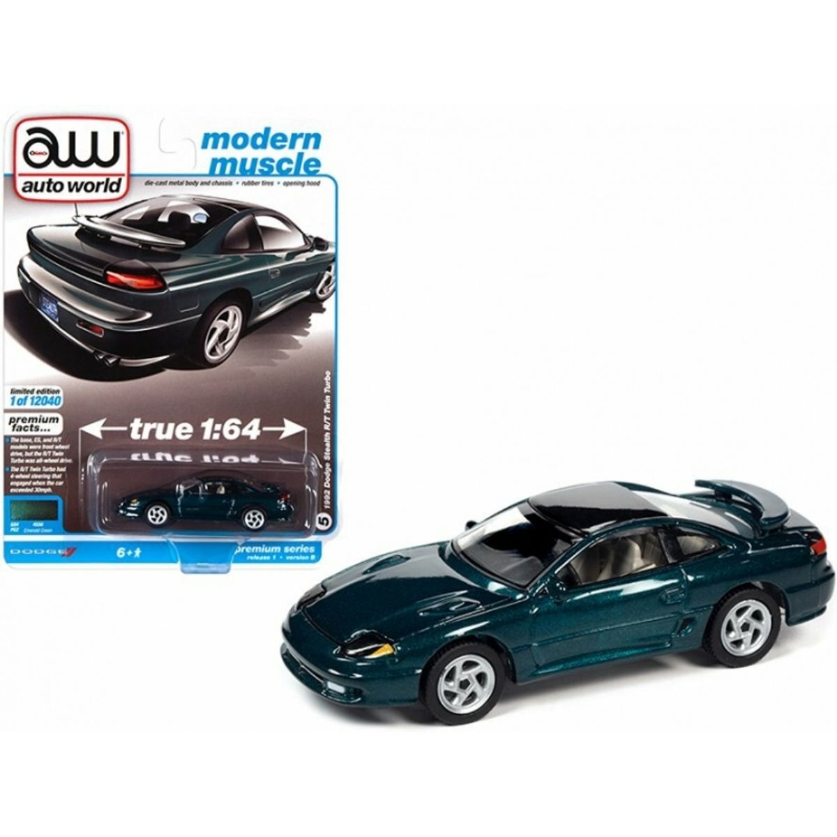 GENERICO - AUTOWORLD AWSP063 1-64 1992 DODGE STEALTH R T TWIN TURBO