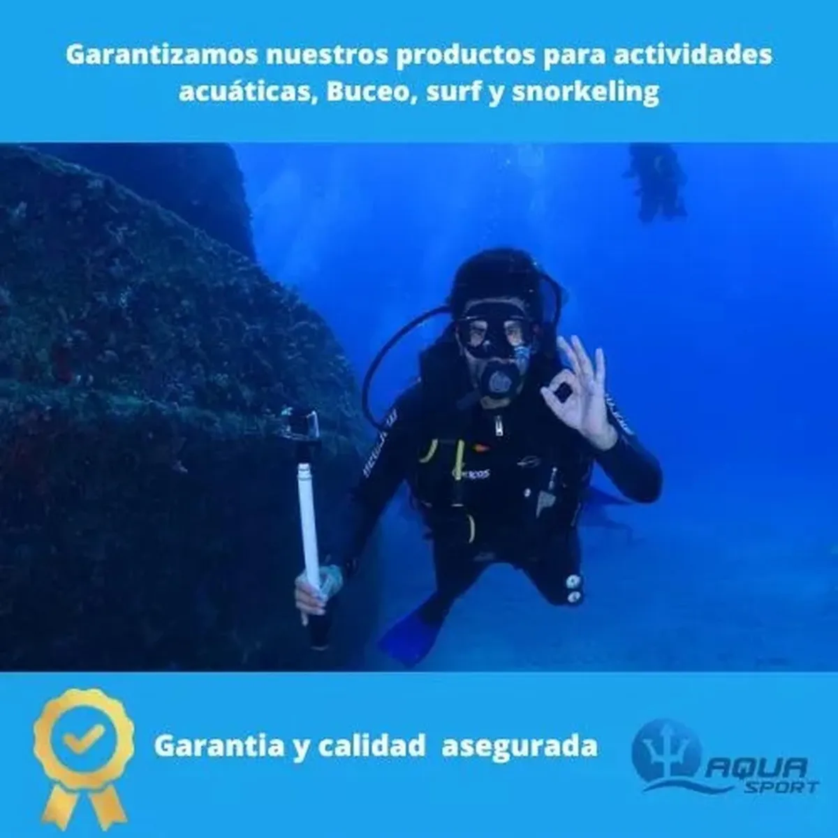 AQUASPORT - Aleta de Buceo Flex Jet Cabosub Velocidad Rendimiento - Azul - 38-40