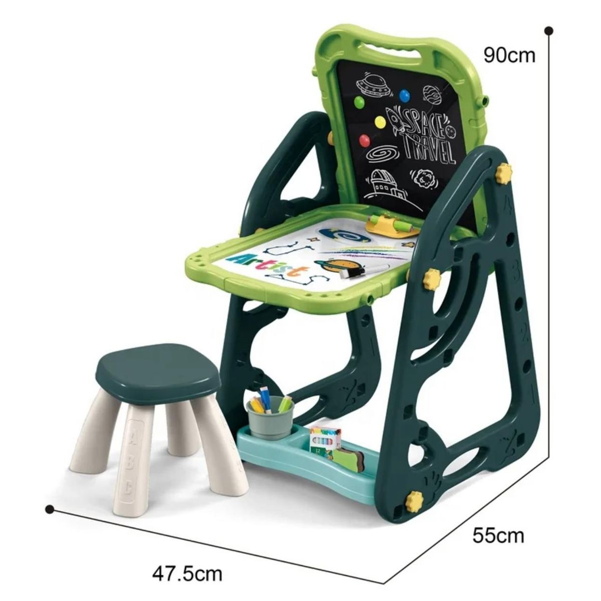 GENERICO - Pizarra De Dibujo Magnético 2 en 1 Accesorios Niños