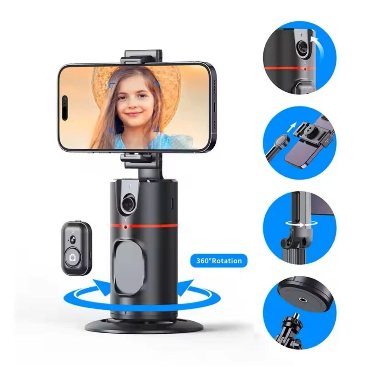 GENERICO - Trípode De Seguimiento Facial Inteligente Rotación 360°