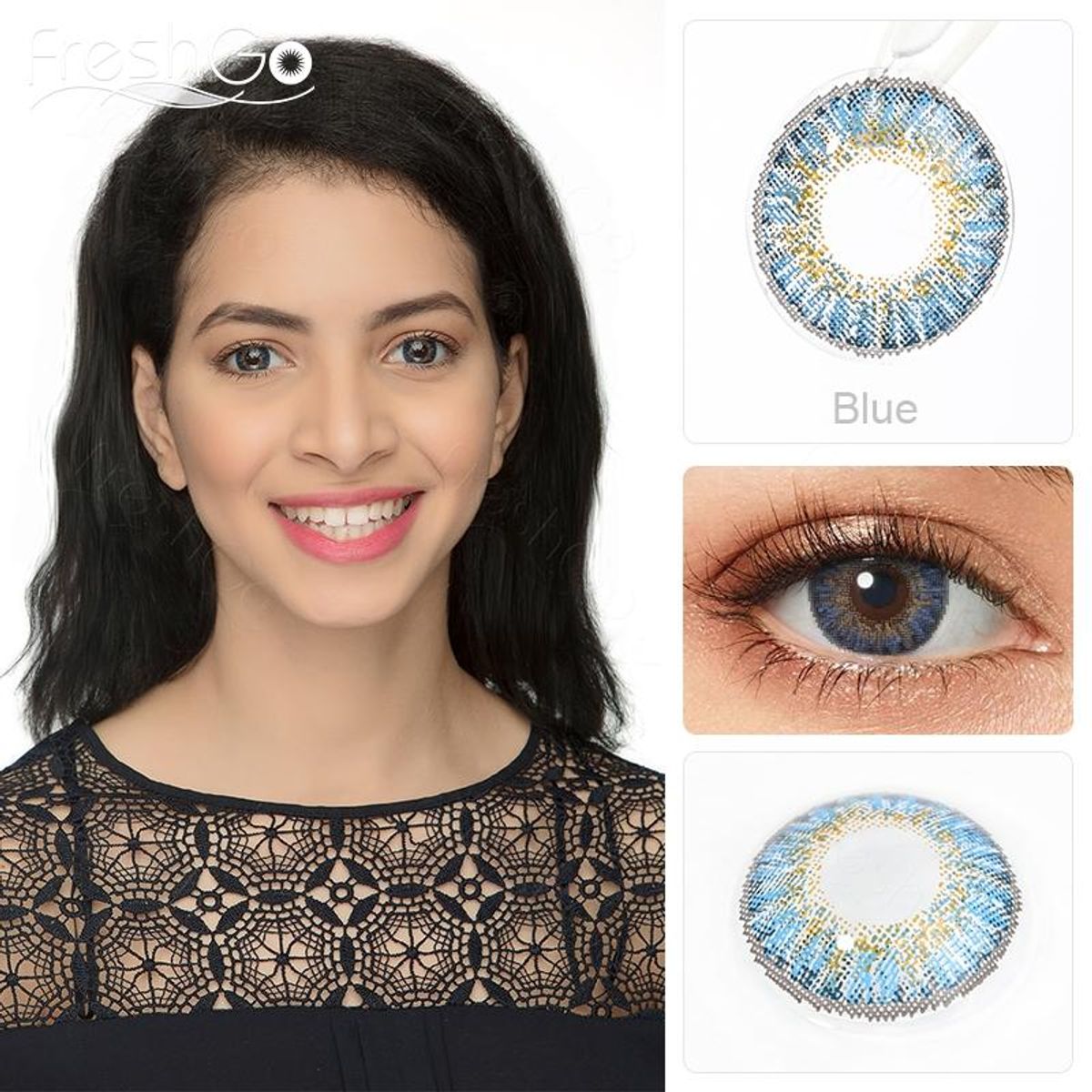 FRESHGO - Lentes de contacto FreshGo 3 tone - Blue