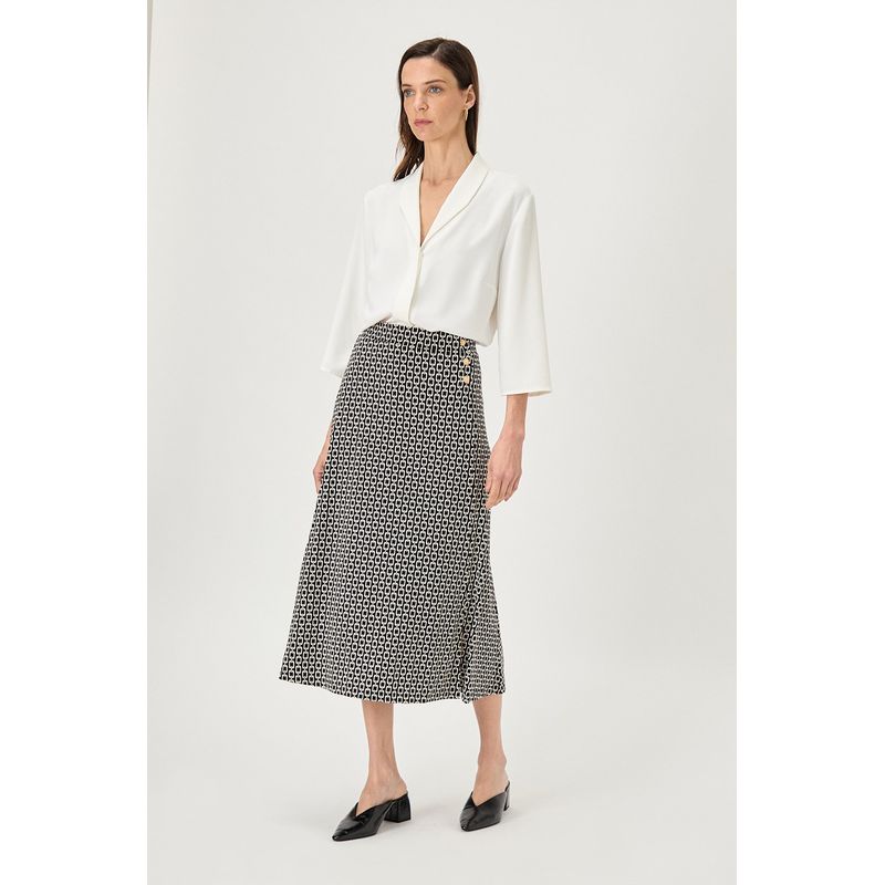 MA GRIFFE - Falda Elasticada Estampada