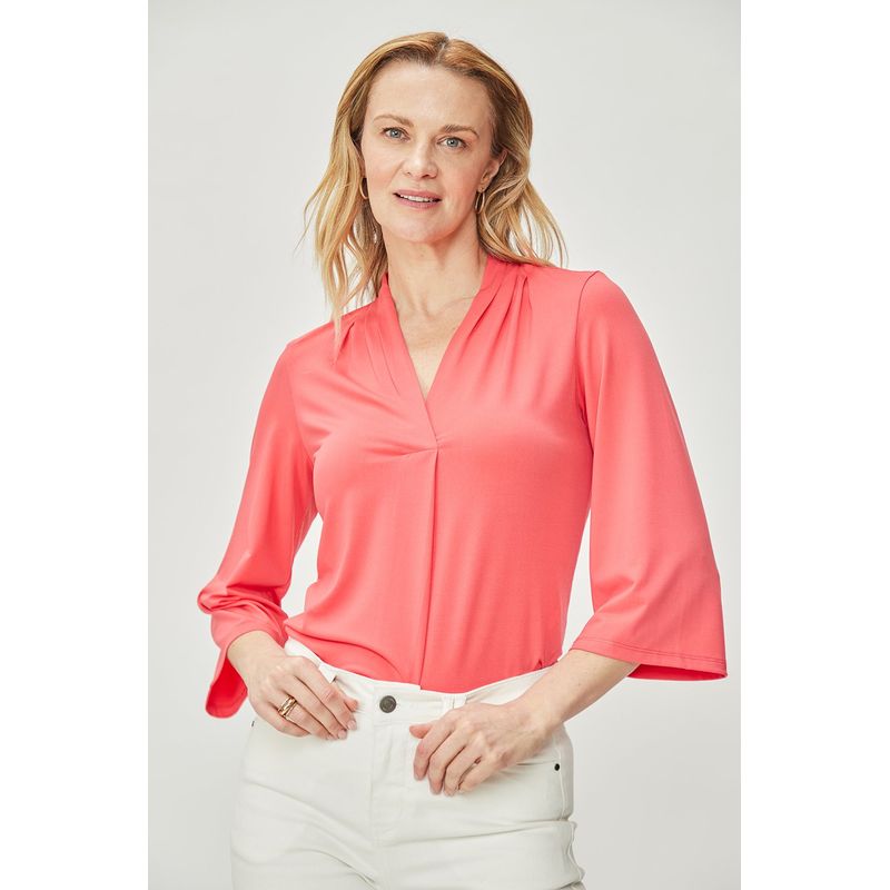 MA GRIFFE - Polera Manga Larga Coral Mujer Magriffe