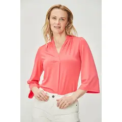 MA GRIFFE - Polera Manga Larga Coral Mujer Magriffe