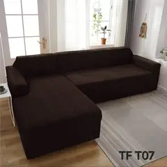 ANGELES DEL HOGAR - Fundas De Sofa Sillon Texturizado en L Cafe