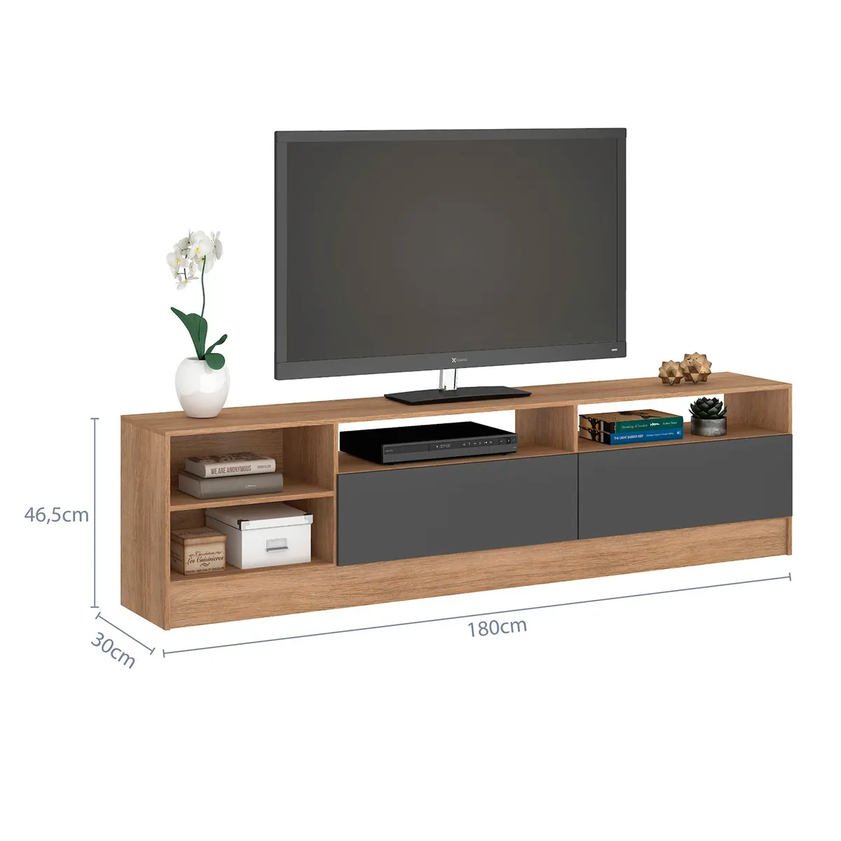 VEKKAHOME - RACK TV 75" MOYAN OSCURO POLI