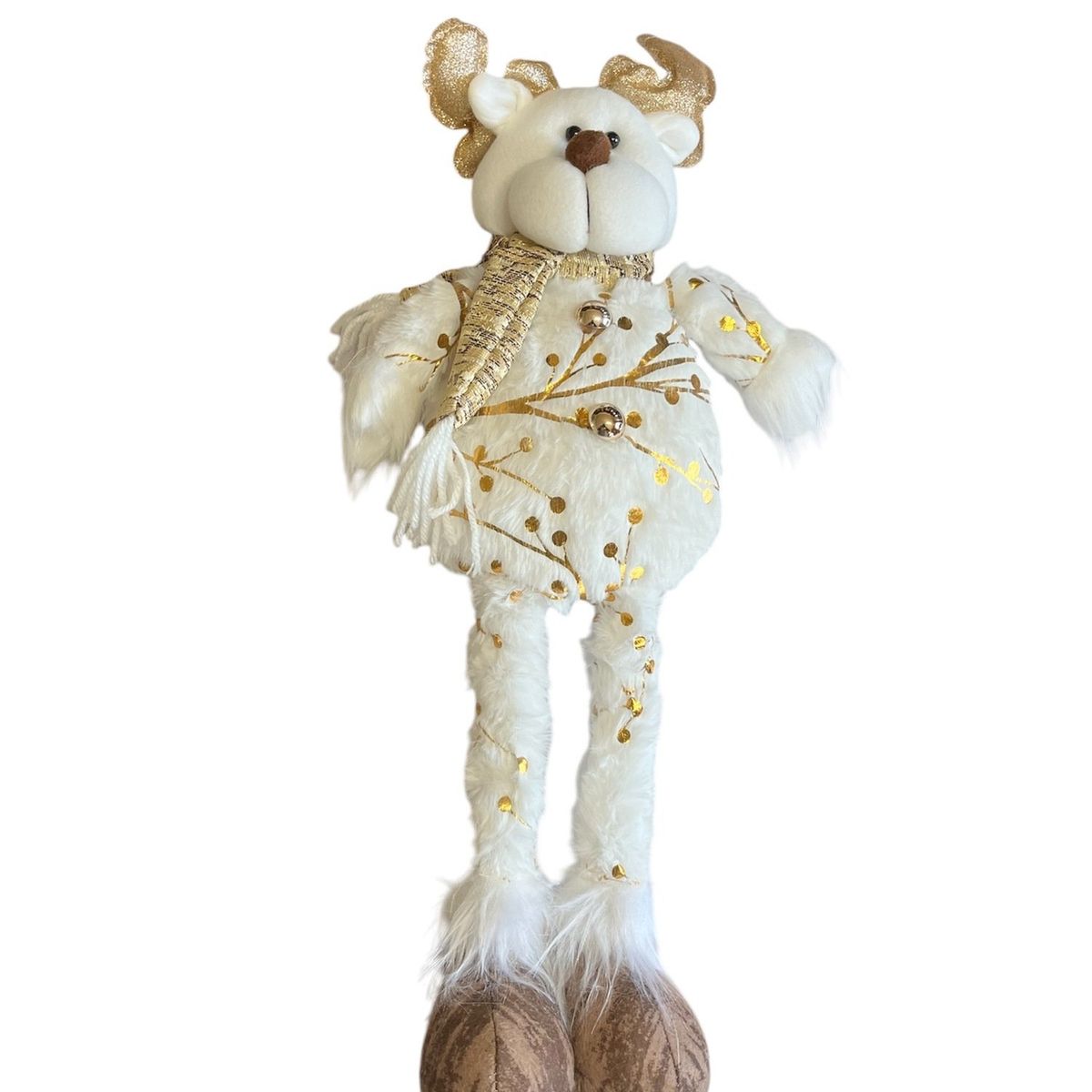 HERRERA MAISON - Muñeco Navidad Reno Gold 55 CM