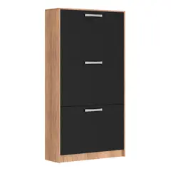 VEKKAHOME - ZAPATERA NICK 3 PUERTAS NEGRO