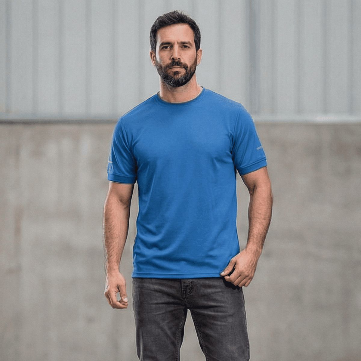 T-WORLD - Polera Secado Rápido Hombre Manga corta antibacterial reflectiva