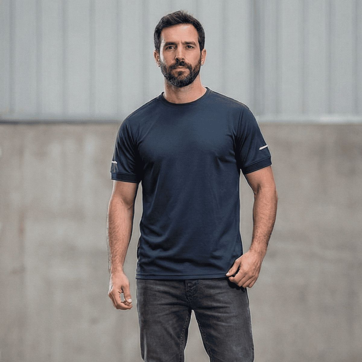 T-WORLD - Polera Secado Rápido Hombre Manga corta antibacterial reflectiva