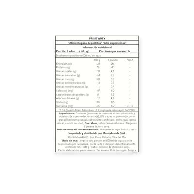 Imagen 2 del producto PROTEINA PRIME WHEY VAINILLA 908GR -