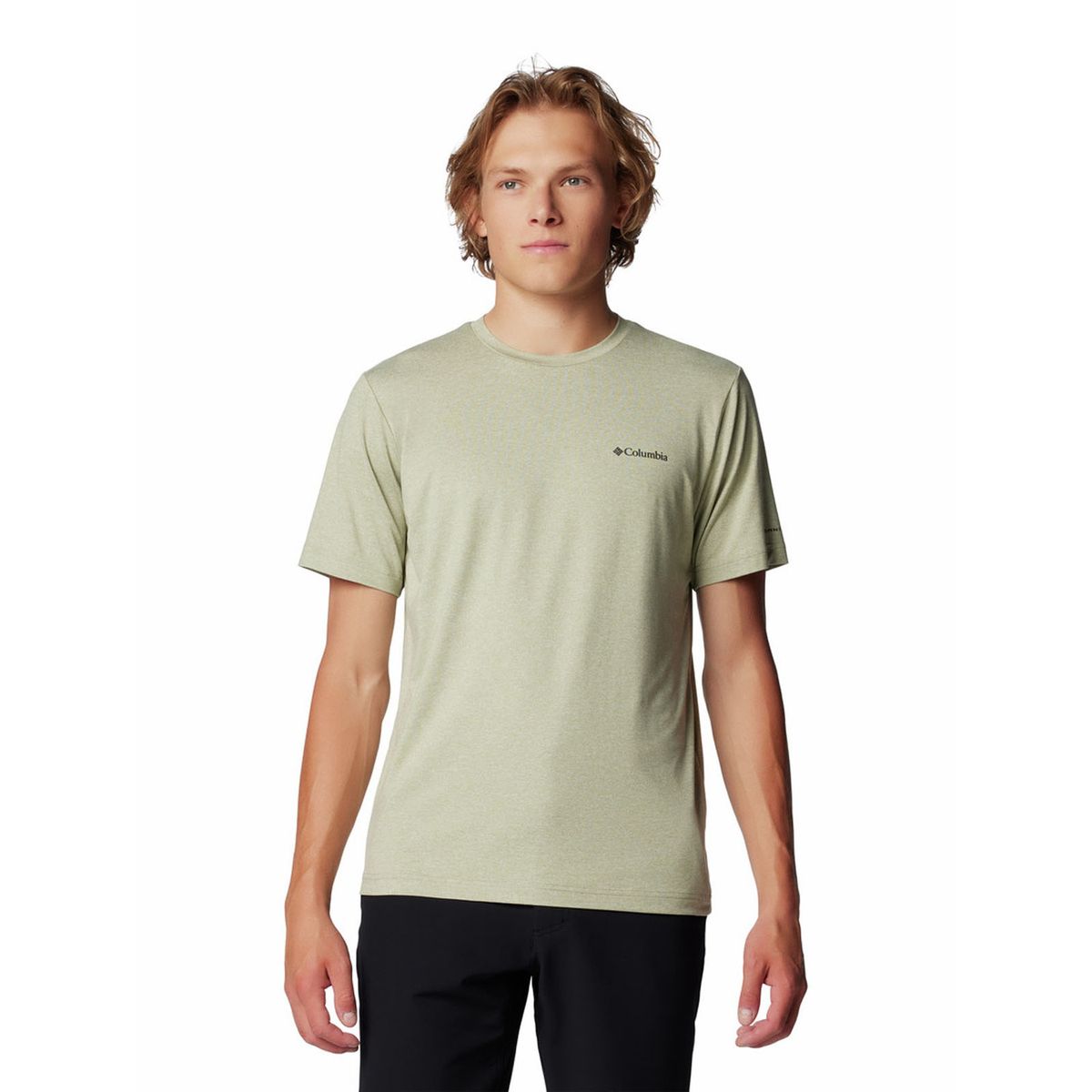 COLUMBIA - Polera Hombre Tech Trail Crew Neck Verde COLUMBIA