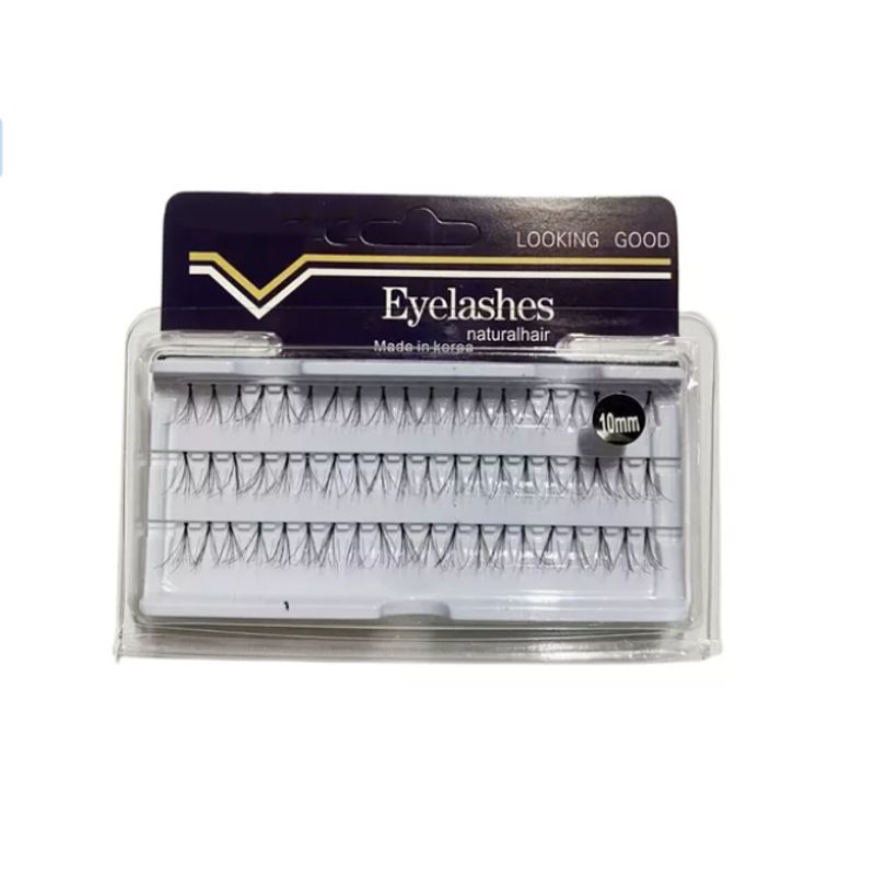 GENERICO - set de 12 Pestañas Postizas Una A Una  10mm  12mm 14mm