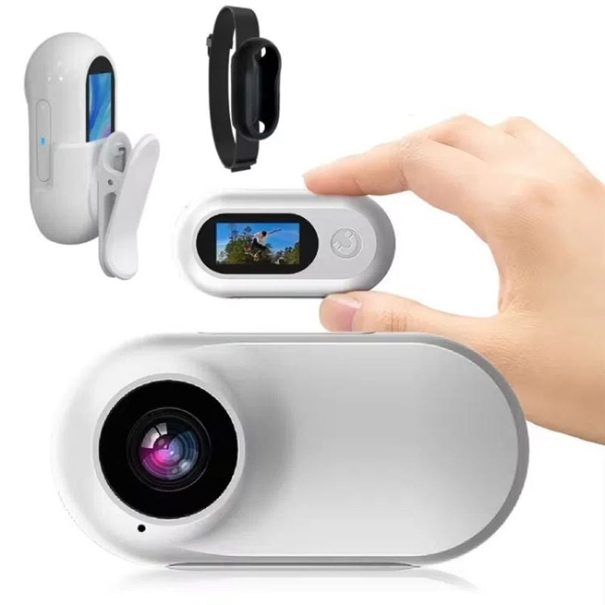 GENERICO - Cámara Deportiva para Aventuras y Mascotas HD A100 - Blanco