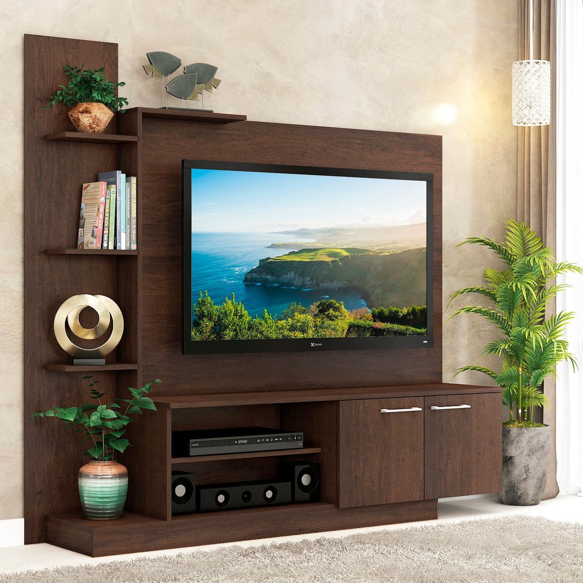 VEKKAHOME - HOME TV REINA RUSTICO 55’’ POLI