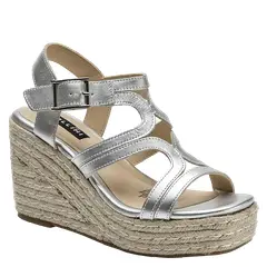 POLLINI - Sandalia Casual Mujer Plateado