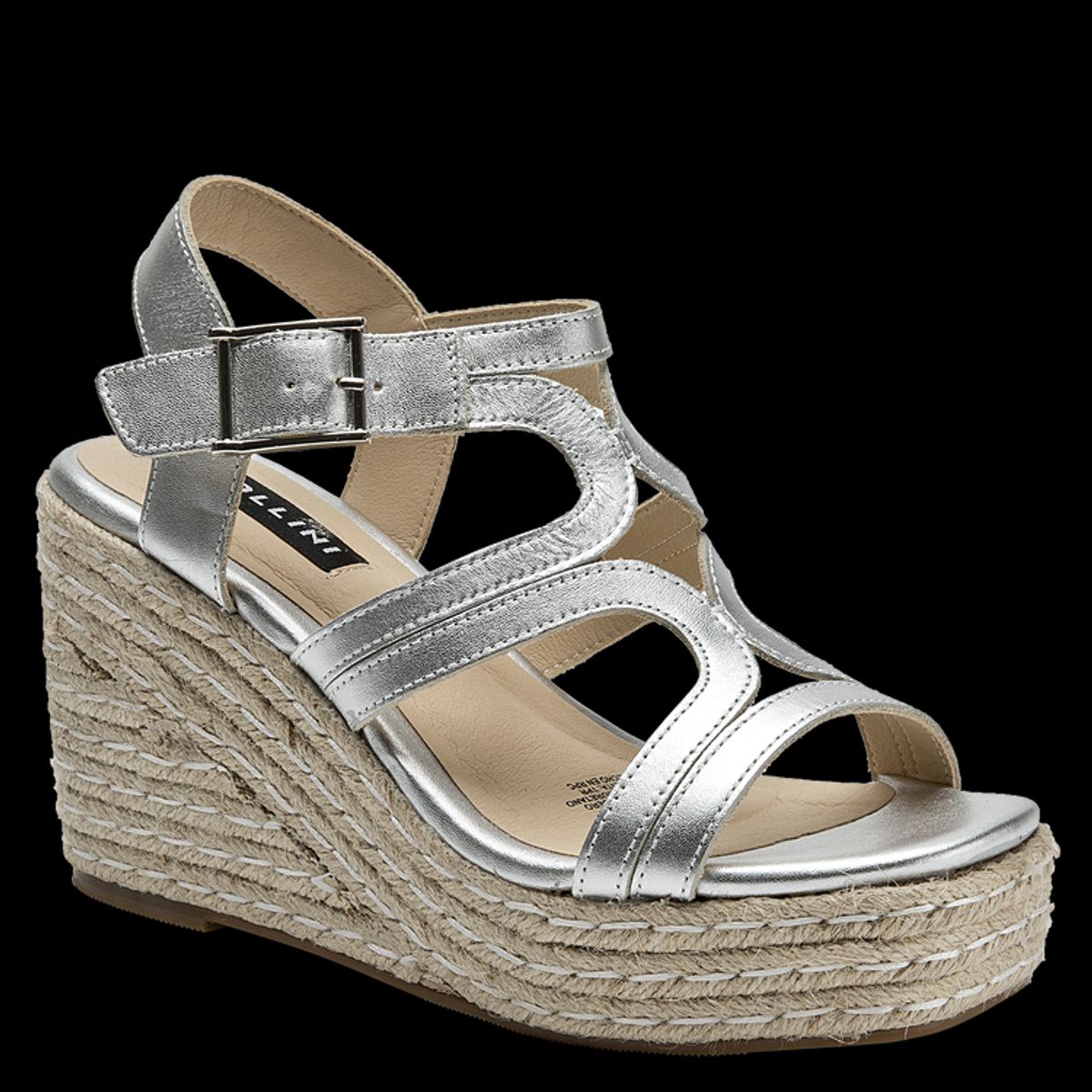 POLLINI - Sandalia Casual Mujer Plateado Pollini