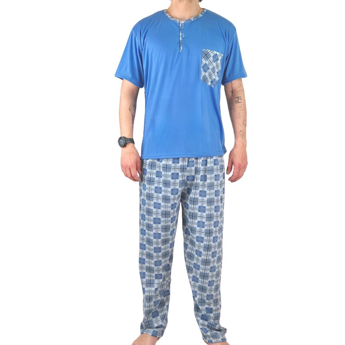 LIKE SHOP - Pijama Hombre Verano Polera Manga Corta 540