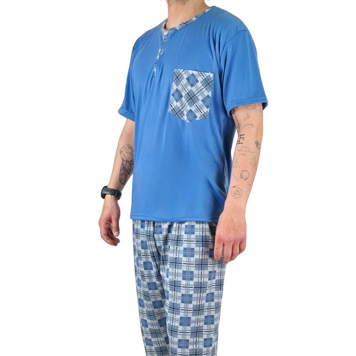 LIKE SHOP - Pijama Hombre Verano Polera Manga Corta 540