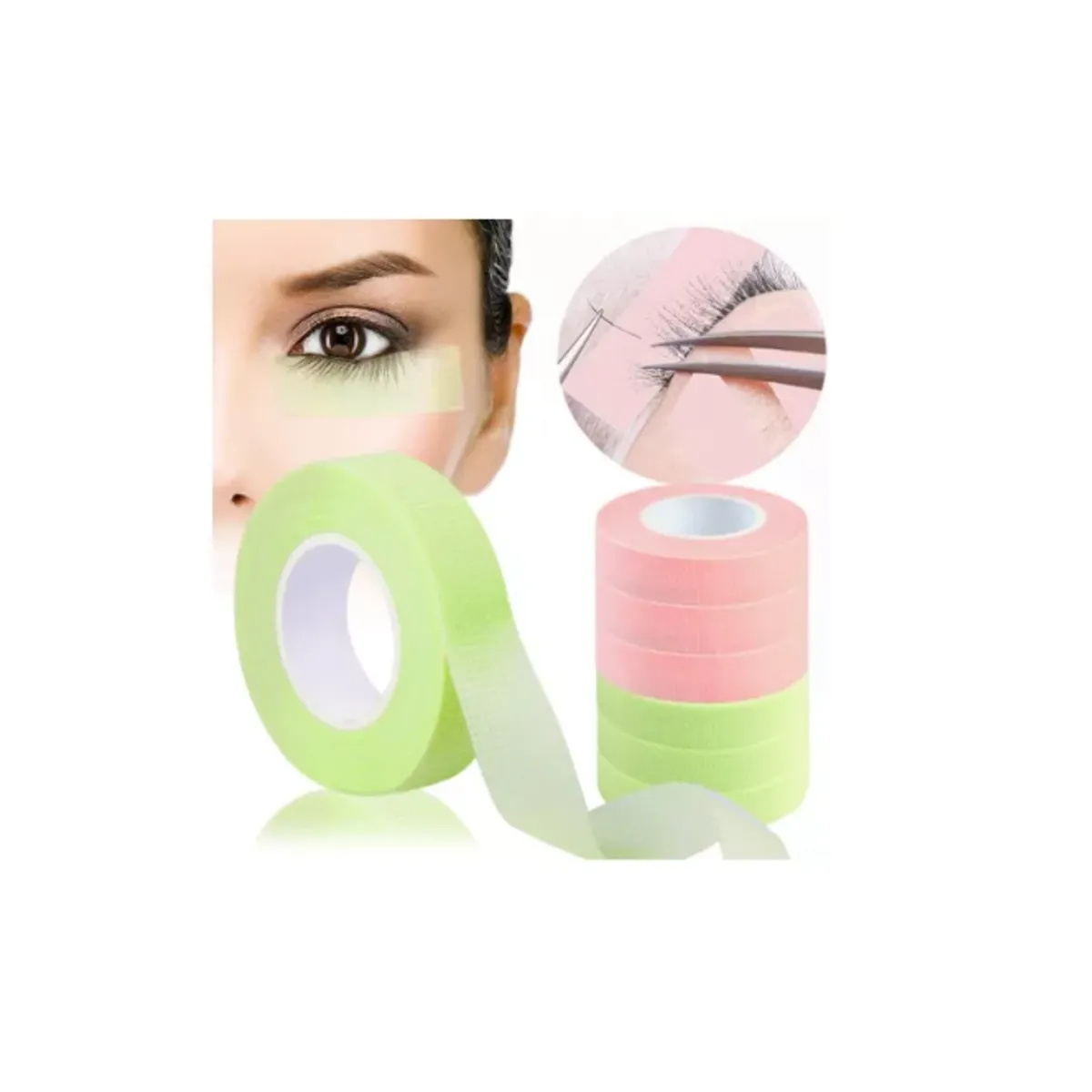 GENERICO - Pack 12 Cintas Micropore Para Extensiones De Pestañas