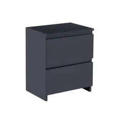 KLIK - Velador Cajones Doble Madera Moderno Minimal Negro 2.0