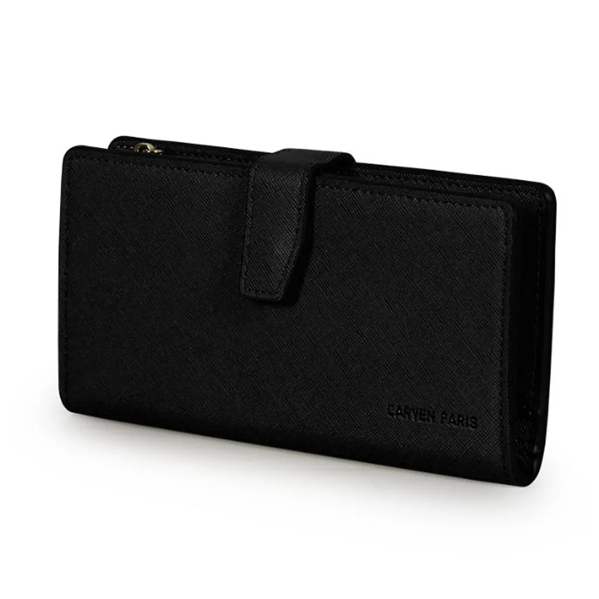 CARVEN - 2 Billeteras de mujer Vesta negra y café Carven